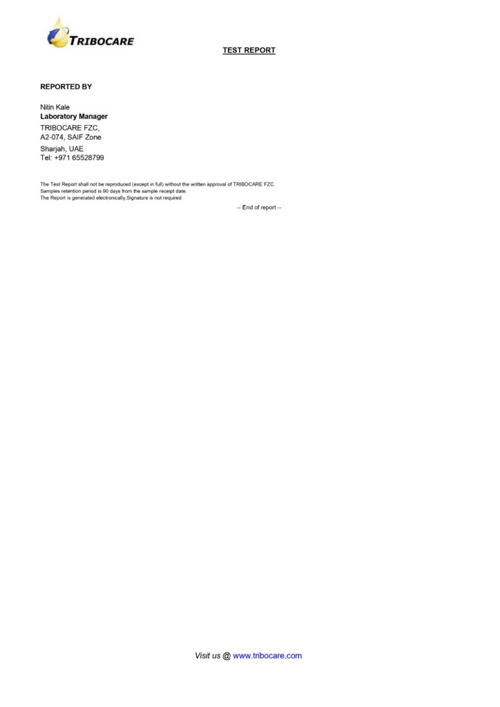 TEST REPORT